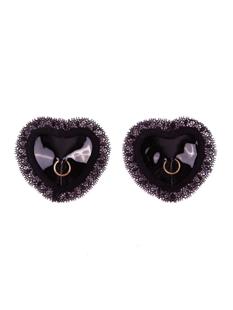 Ann Summers Ann Summers Heart Lace And Pu Nipple Covers