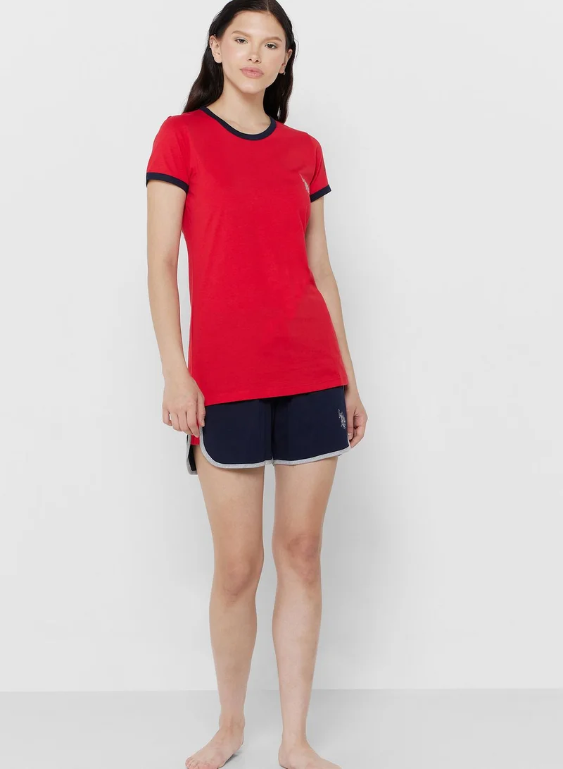 U.S. Polo Assn. Logo T-Shirt & Shorts Set