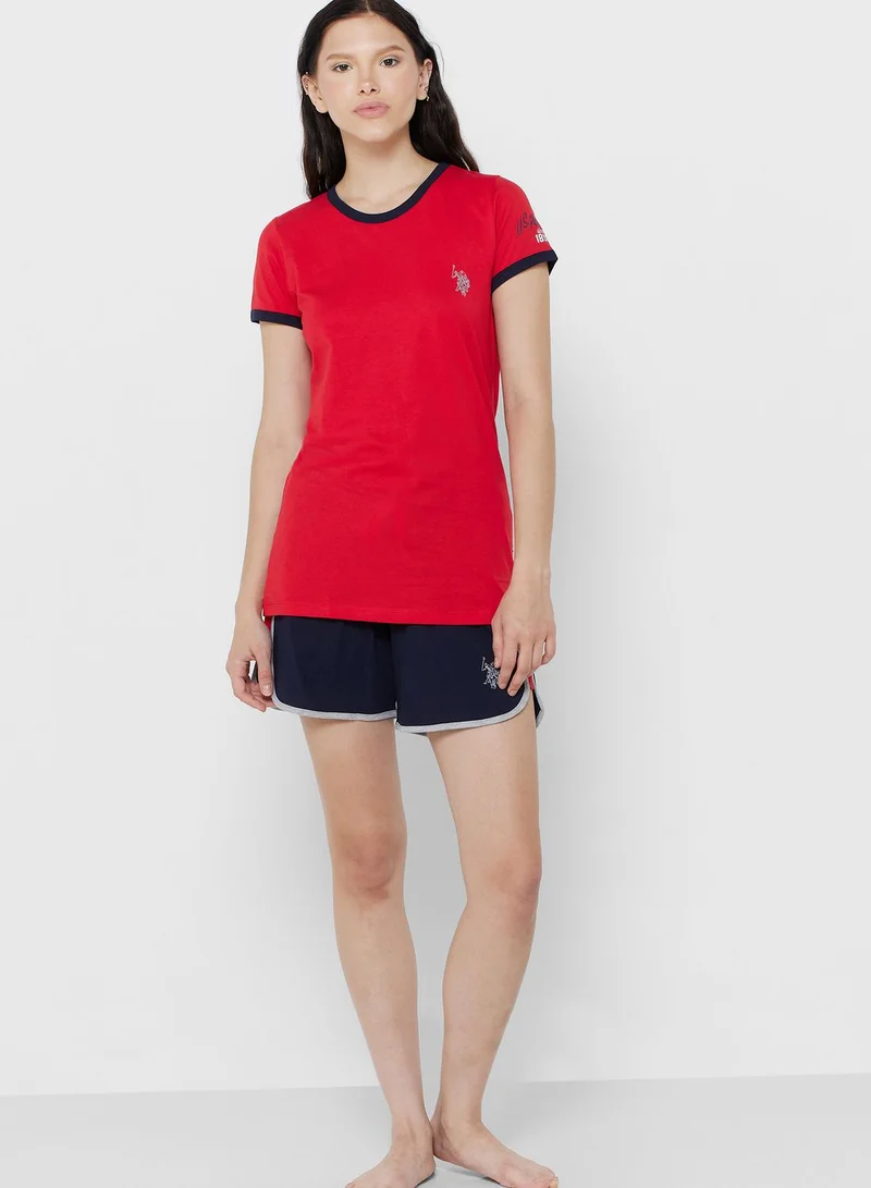 U.S. Polo Assn. Logo T-Shirt & Shorts Set