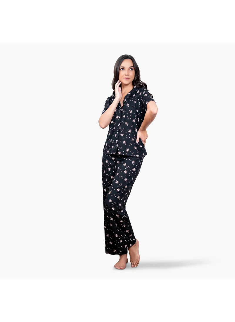 Aadaraya Floral Print Pyjama Set