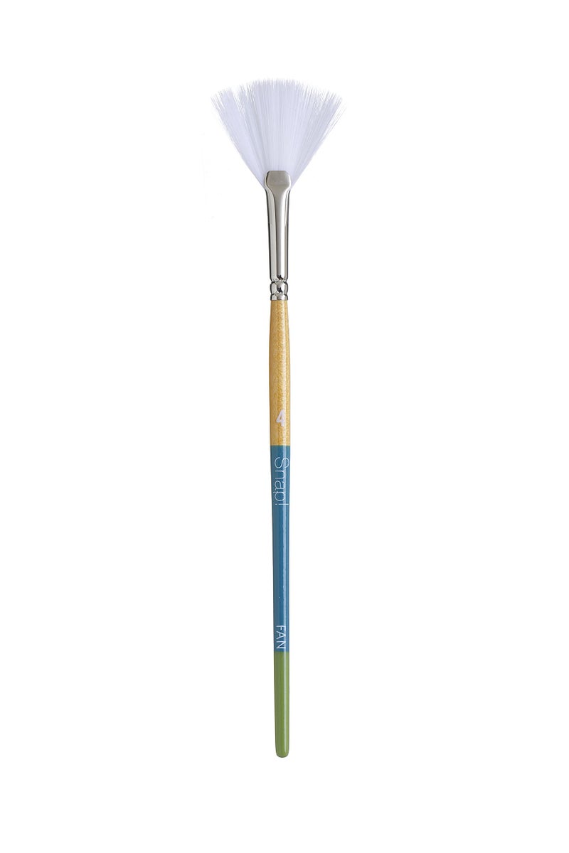 Princeton PAB98505 Snap Brush Taklon Fan, White - Image 1