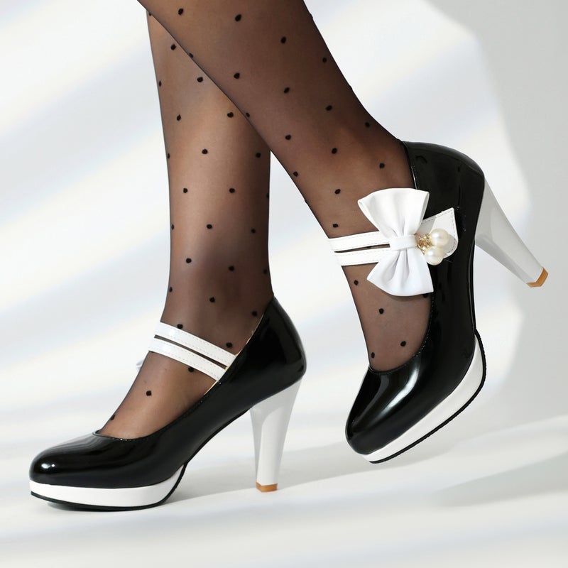 Source 2024 Spring Buckle High-Heeled Women'S Shoes 30-48 Japanese Candy-Colored Bow Shallow-Mouth Shoes - Image 3