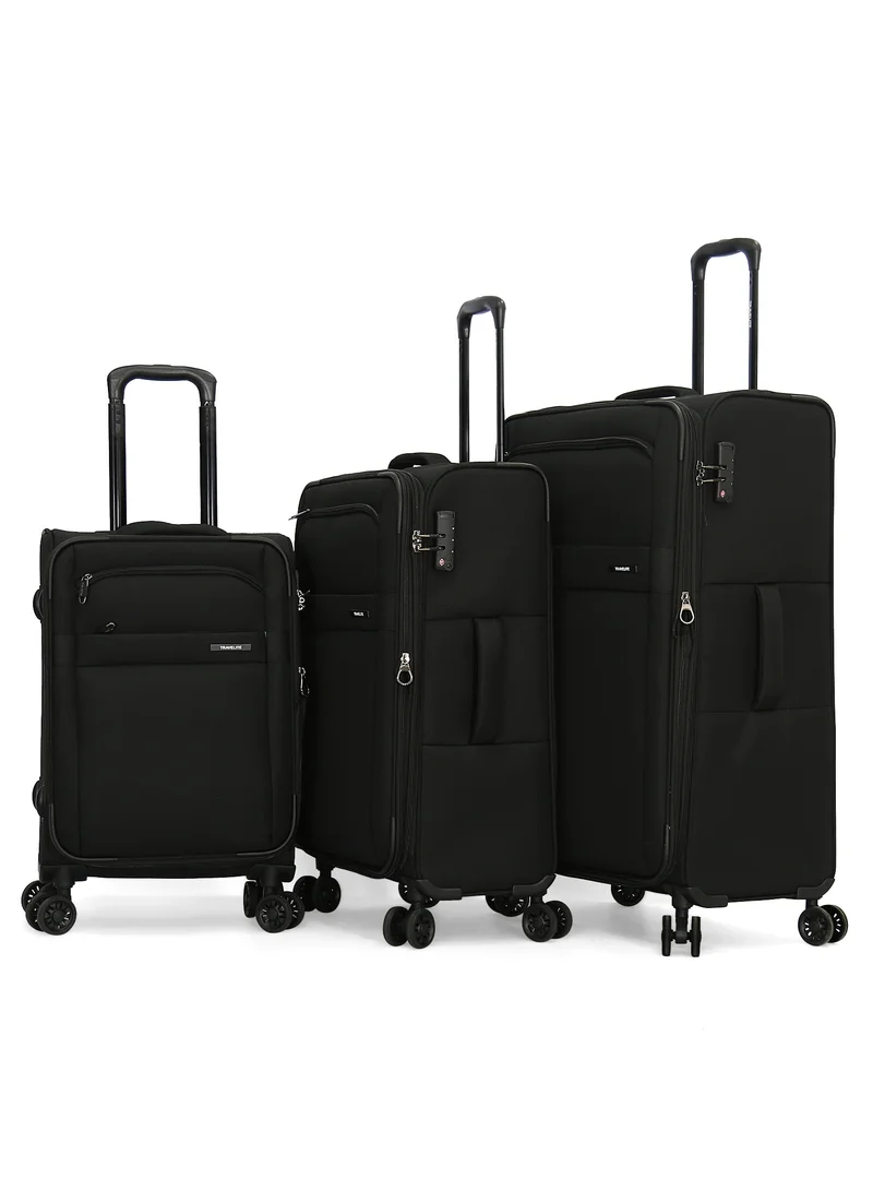 ترافلايت Travelite Softside Luggage Trolley Bag 3 pcs Set,Black