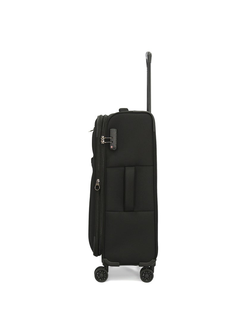 travelite حقيبة سفر ترافيلايت ذات العجلات الناعمة، مجموعة من 3 قطع، باللون الأسود  - Image 4
