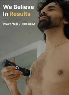 MENHOOD MENHOOD Grooming Trimmer Ultra for Men | Best Full Body Trimmer & Ball Trimmer | Male Body Hair Trimmer for Groin, Beard, Ear & Nose Hair Trimming| IPX7 Waterproof Body Grooming Trimmer with Wide Blade | Fast  Type C Charging | 180 Min Runtime  - Image 3