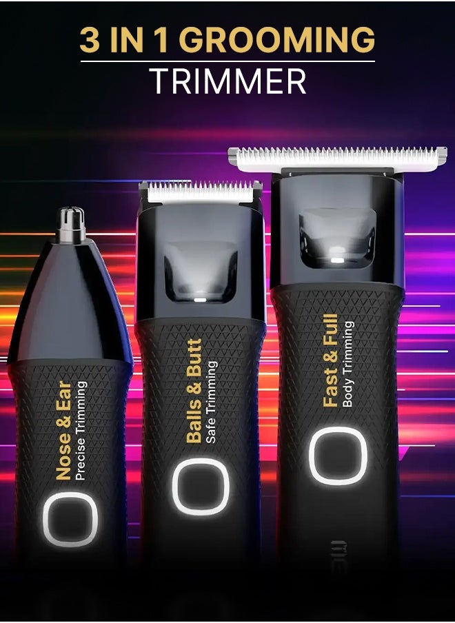 MENHOOD - MENHOOD Grooming Trimmer Ultra for Men All-in-one Trimmer | Best Full Body Trimmer| Male Body Hair Trimmer, Beard, Ear & Nose Hair Trimming| IPX7 Waterproof Body Grooming Trimmer | Fast  Type C Charging | 180 Min Runtime - Image 1