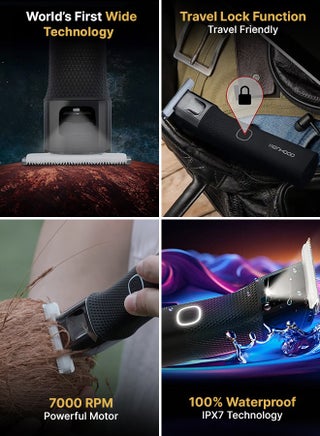 MENHOOD Grooming Trimmer Ultra for Men All-in-one Trimmer | Best Full Body Trimmer| Male Body Hair Trimmer, Beard, Ear & Nose Hair Trimming| IPX7 Waterproof Body Grooming Trimmer | Fast  Type C Charging | 180 Min Runtime - view 4