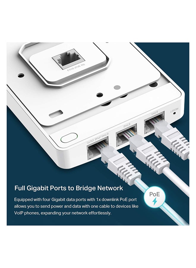 TP-LINK EAP235-Wall | Omada AC1200 in-Wall Wireless Gigabit Access Point | MU-MIMO & Beamforming | PoE Powered | Quick Installation | SDN Integrated | Cloud Access & Omada app white - Image 3