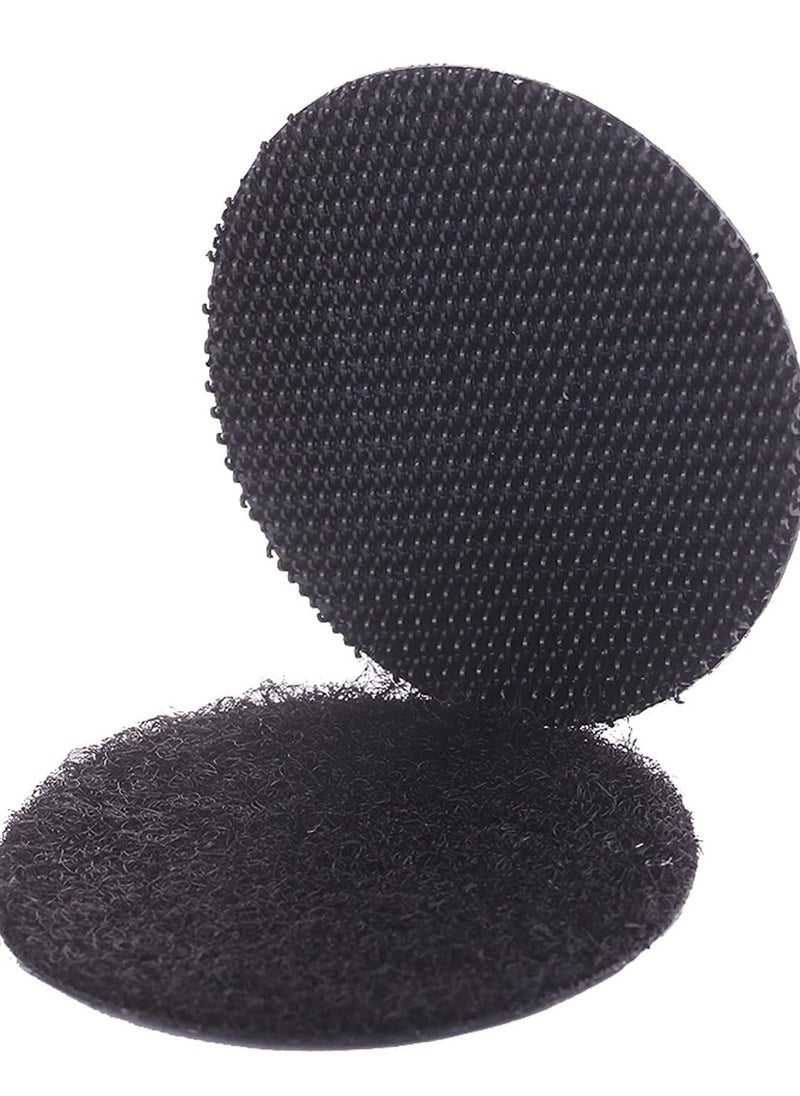 Bukela Round Sticky Back Hook and Loop Fasteners Coins Black Nylon Self Adhesive Dots for Home School Office (12 Pairs)  - Image 1