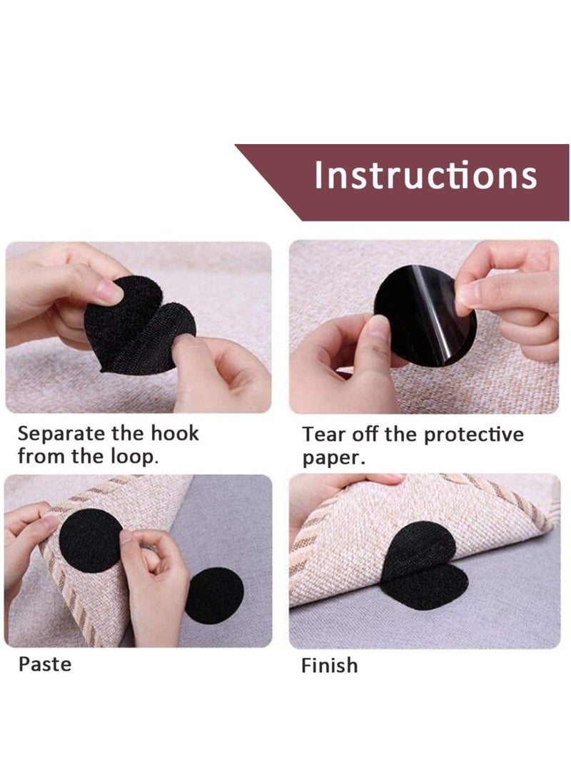 Bukela Round Sticky Back Hook and Loop Fasteners Coins Black Nylon Self Adhesive Dots for Home School Office (12 Pairs)  - Image 3