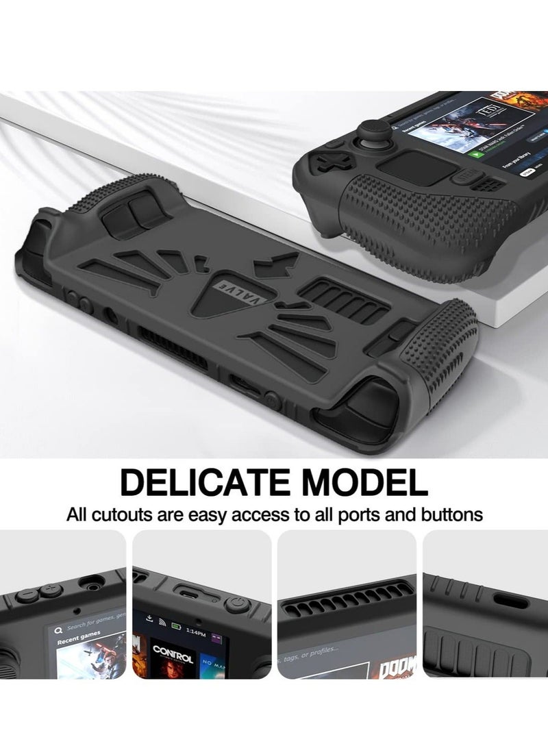 Captaintech Steam Deck Standing Protective Case, Thickening Silicone Accessories Protector, Soft Cover Skin Shell with 2 Pairs Thumb Grips, Full Protection Kit to Anti-Slip for Valve Stream Deck KSA | Riyadh, Jed - Image 5