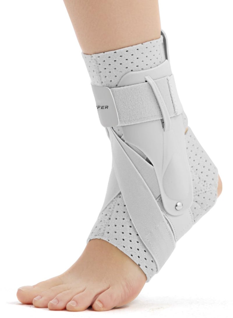 JINFANLI Ankle Support Brace – Anti - Sprain, Adjustable, for Sports, One Size (Gray)  - Image 1