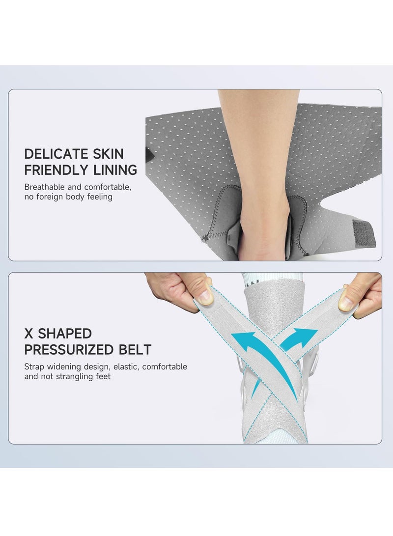 JINFANLI Ankle Support Brace – Anti - Sprain, Adjustable, for Sports, One Size (Gray)  - Image 4