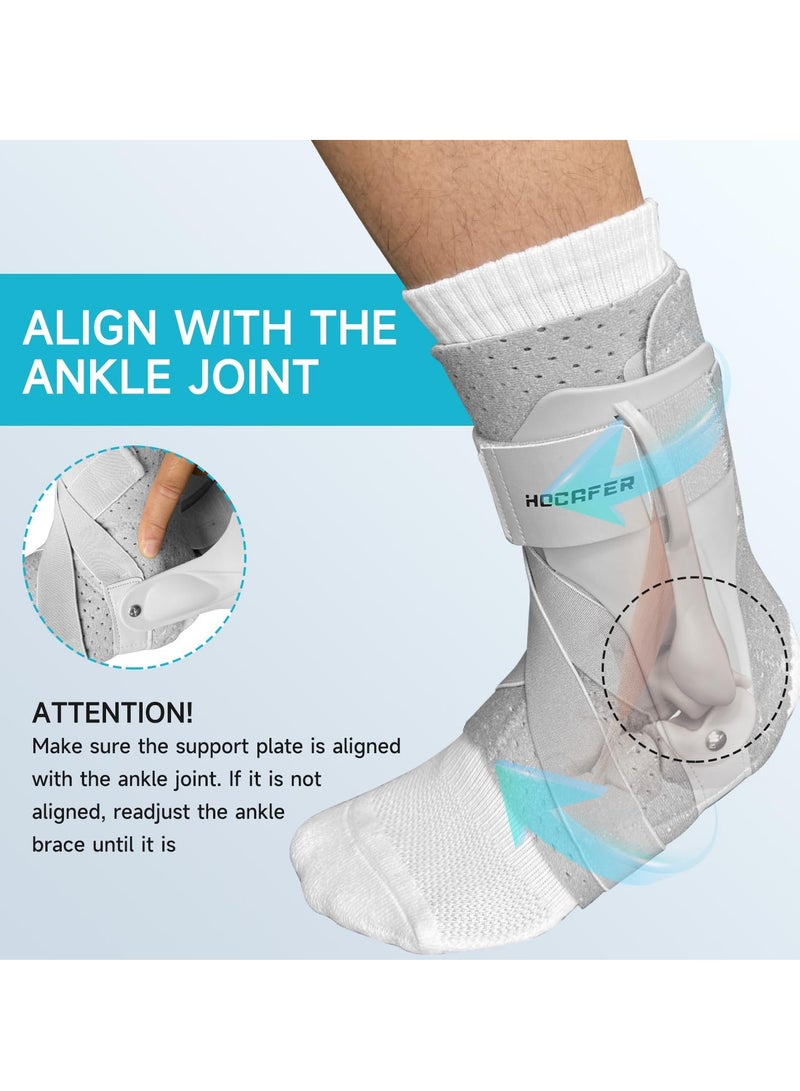 JINFANLI Ankle Support Brace – Anti - Sprain, Adjustable, for Sports, One Size (Gray)  - Image 5