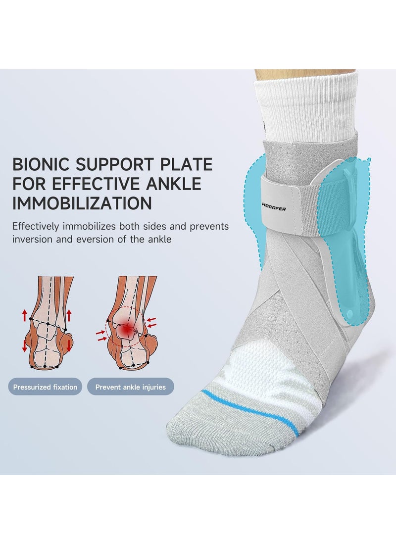 JINFANLI Ankle Support Brace – Anti - Sprain, Adjustable, for Sports, One Size (Gray)  - Image 3