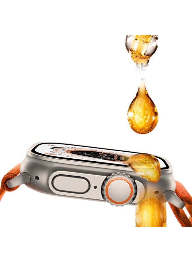 BHO Apple Watch Ultra2 Tempered Glass Screen Protector With Metal Frame For Apple Watch, Full Coverage Iwatch Ultra Protective Film, High Definition, Sensitive Touch, Anti-Drop And Scratch-Resistant - Image 2