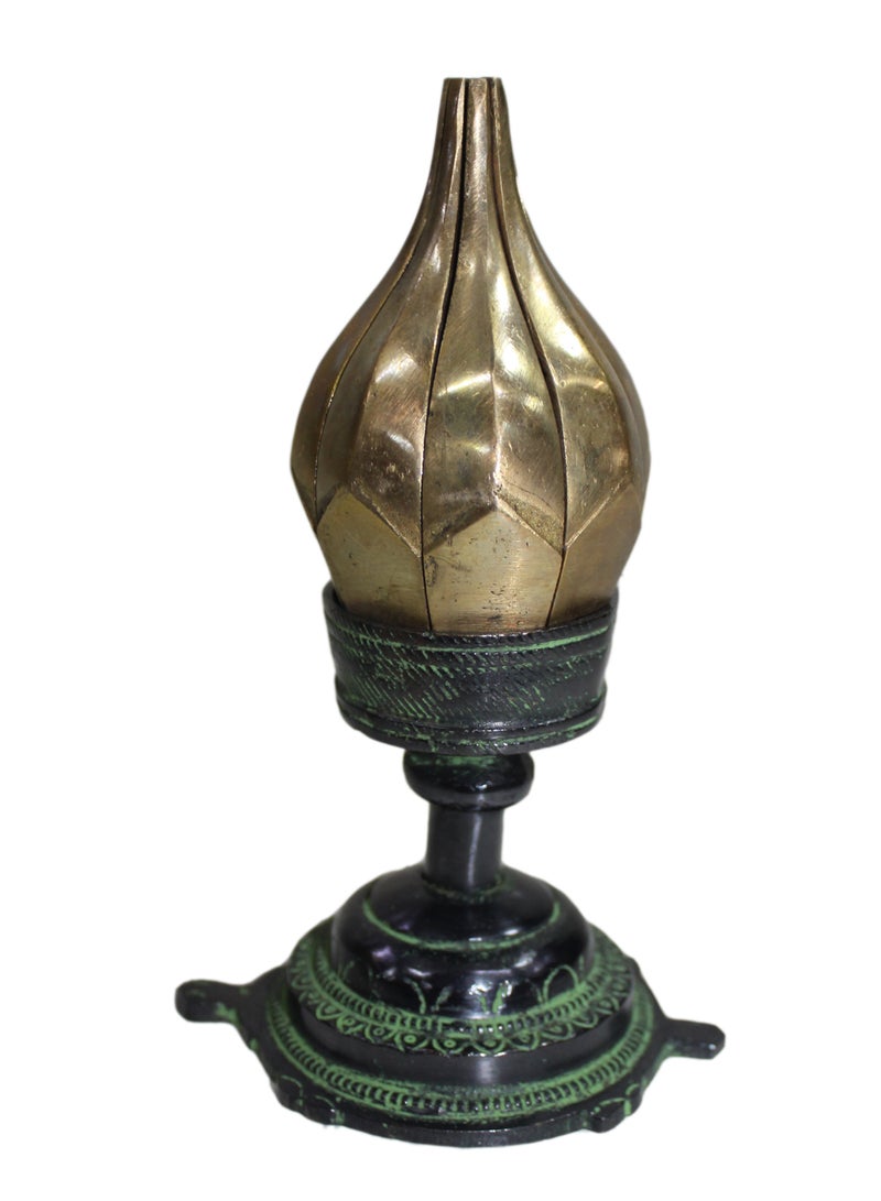 Vintage Style Brass Lotus Flower Decorative Candle Holder Stand for Living Room, Home Decor, Home Temple, Gift, and Pooja 03
