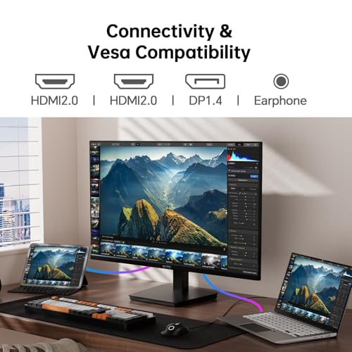 KTC 27 Inch 4K UHD Computer Monitor, IPS 3840×2160 Monitor with HDR400, DCI-P3 95%, 1.07 Billion Colors, HDMI DisplayPort, 60Hz PC Monitor, H27P27 - Image 5