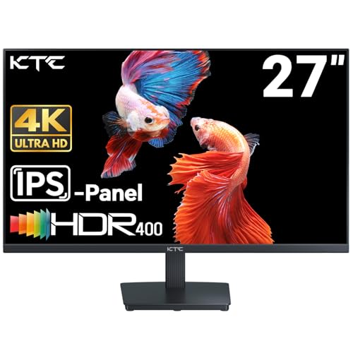 KTC 27 Inch 4K UHD Computer Monitor, IPS 3840×2160 Monitor with HDR400, DCI-P3 95%, 1.07 Billion Colors, HDMI DisplayPort, 60Hz PC Monitor, H27P27 - Image 1