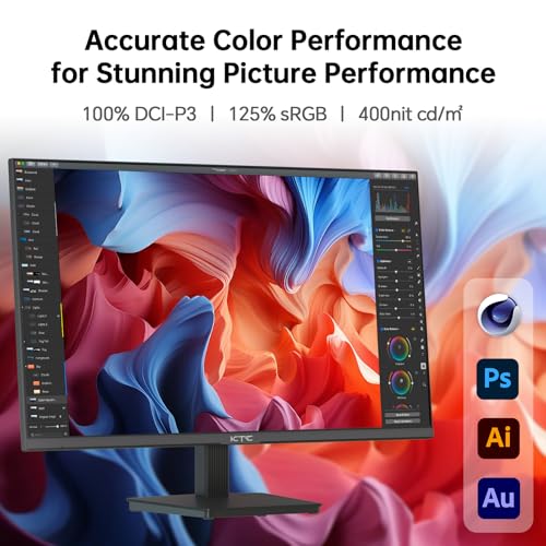 KTC 27 Inch 4K UHD Computer Monitor, IPS 3840×2160 Monitor with HDR400, DCI-P3 95%, 1.07 Billion Colors, HDMI DisplayPort, 60Hz PC Monitor, H27P27 - Image 4