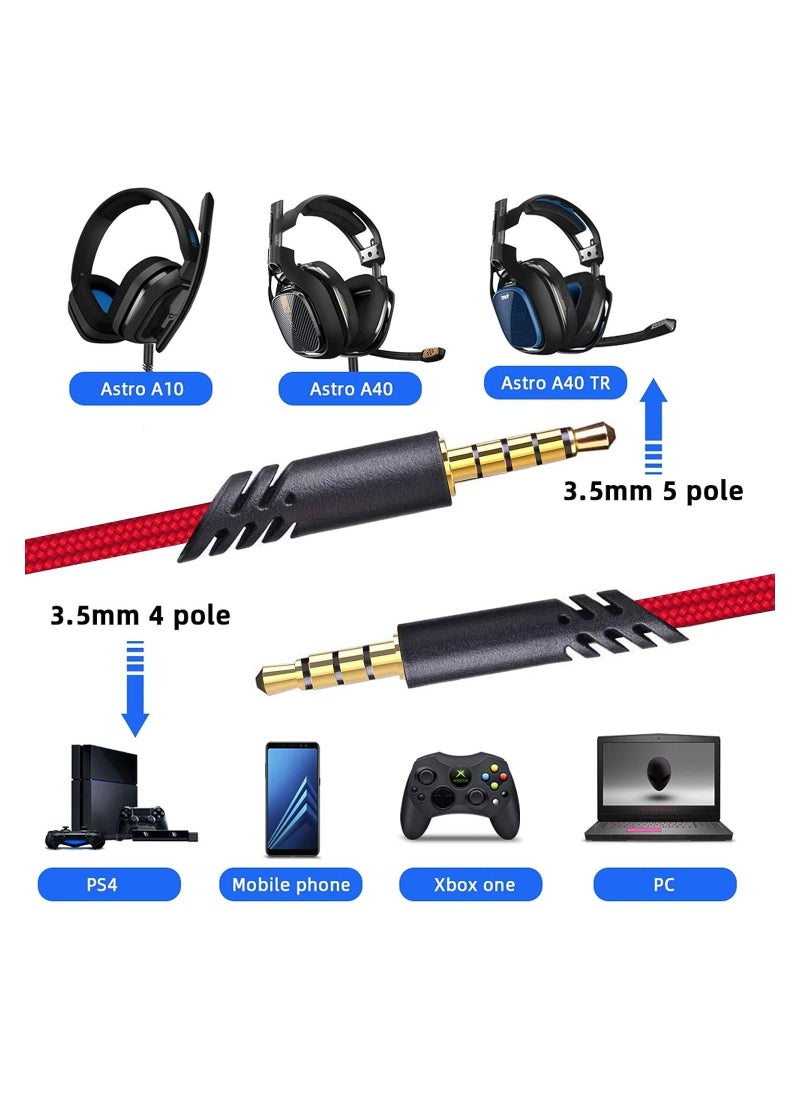 Replacement Astro A40 Cord Volume Control Cable, A10 Headsets Cord Audio Cable for Astro A40TR/A40/A10 Gaming Headsets, Xbox one, PS4 Controller, PC, Most Smartphones (6.5 Feet/2.0 M) - Image 3