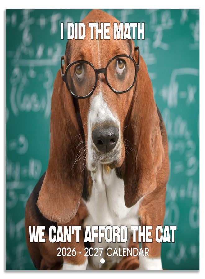 Feteulo 2026-2027 Wall Calendar - Funny Dogs Wall Calendar 2026-2027, Jul. 2026 - Dec. 2027, 12" x 24" (Open), 18-Month Calendar, Dog Calendar, Unruled Blocks, Thick Paper, Hanging Hole, Holidays - Image 1