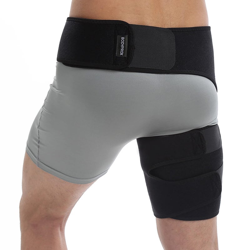 Bodyprox Groin Wrap, Adjustable Support for Hip, Groin, Hamstring, Thigh, and Sciatic Nerve Pain Relief - Image 1