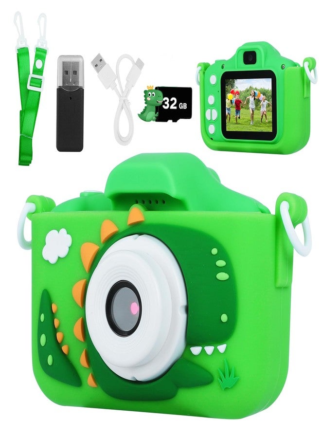 COUOMOXA Upgrade Dinosaurs Digital Camera for Kids: Dual Lens Camera Toys for 3-12 Boys Girls - 1080P HD Selfie Digital Video Camera for Children - Christmas Birthday Gifts for 3 4 5 6 7 8 9 Year Old - Image 1