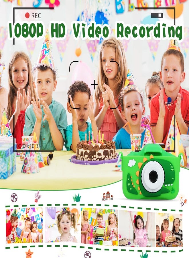 COUOMOXA Upgrade Dinosaurs Digital Camera for Kids: Dual Lens Camera Toys for 3-12 Boys Girls - 1080P HD Selfie Digital Video Camera for Children - Christmas Birthday Gifts for 3 4 5 6 7 8 9 Year Old - Image 4