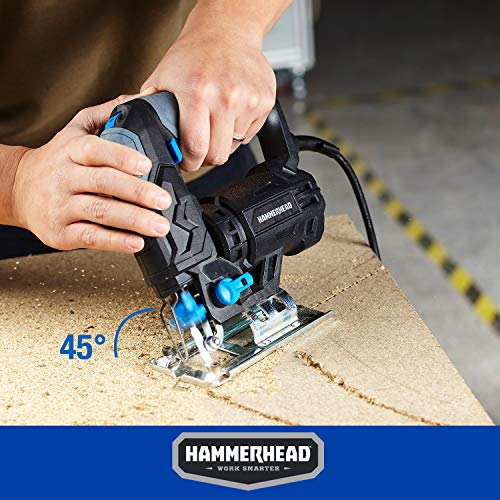 Hammerhead 4.8-Amp 3/4 Inch Jig Saw with 2pcs Wood Cutting Blades, Variable Speed and Orbital Function - HAJS048 - Image 5
