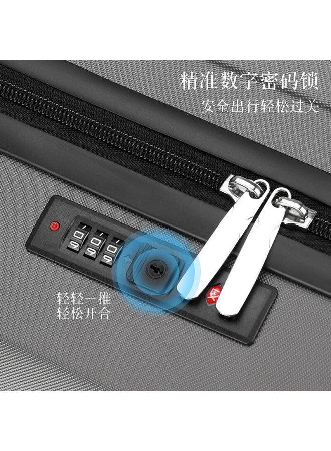 JEVI Jiweixingliangxiang Men's 20-inch Suitcase, Spinner Wheels, Travel Luggage, Student Carry-on, Password Lock, Scratch-resistant, Wear-resistant Leather Case - Image 4