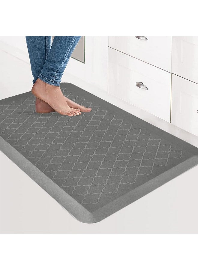 TurtleGrip Anti Fatigue Mat for Kitchen Floor, Durable Standing Desk Mat,Comfortable for Kitchen,Home, Office & Garage 82x52 cms (Grey). - Image 1