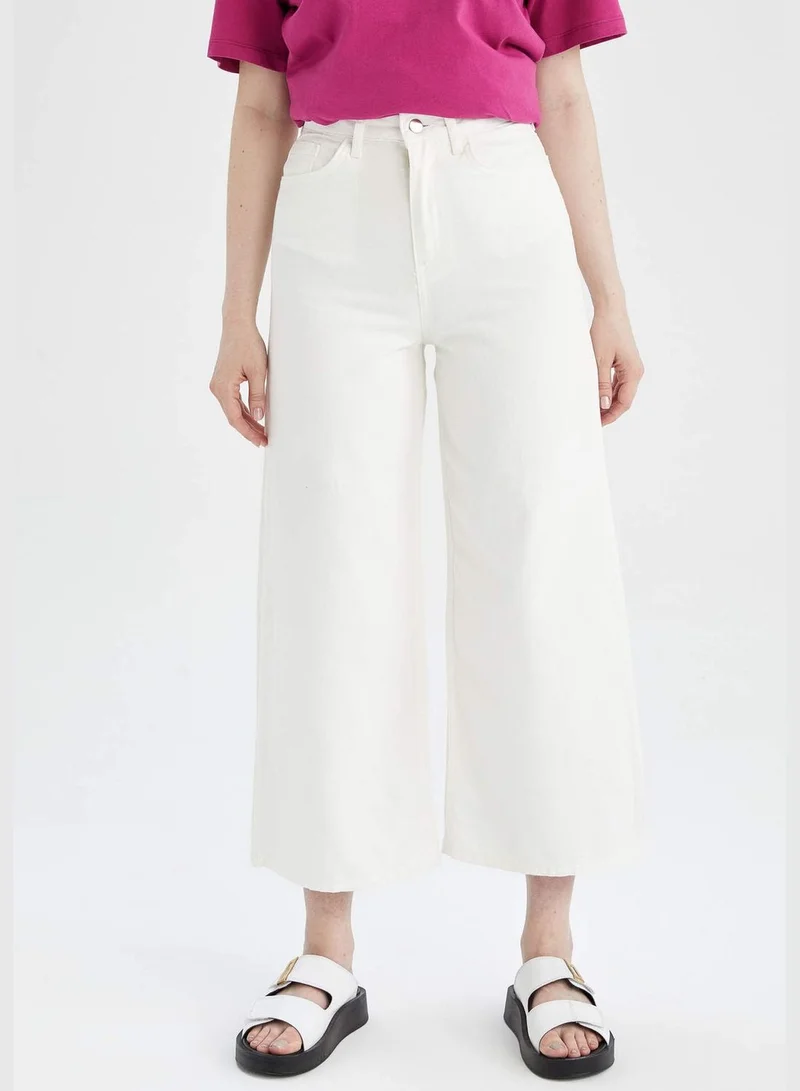 DeFacto Woman Wide Leg Woven Bottom Trousers