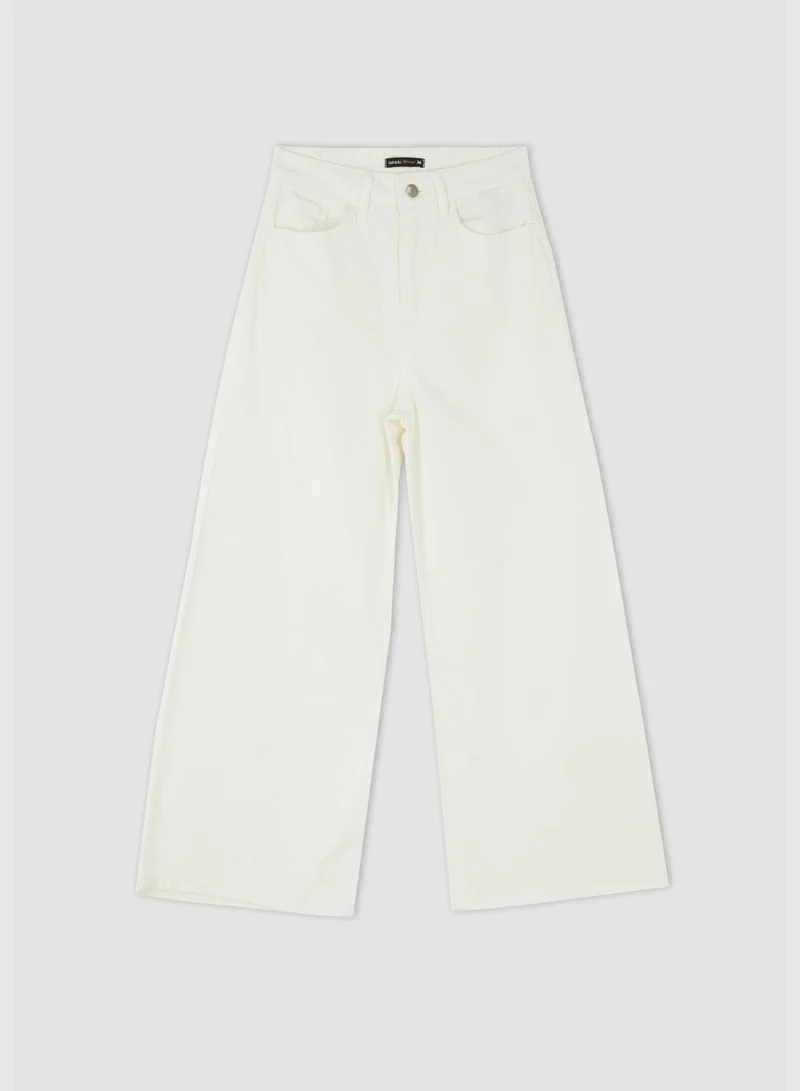 DeFacto Woman Wide Leg Woven Bottom Trousers