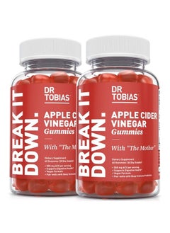 Dr. Tobias Apple Cider Vinegar Gummies, Includes 500 mg Apple Cider Vinegar with Mother, Folate, B12 & Iodine, Supports Gut Health, Cleanse & Detox, Vegan, Gluten-Free, 120 Gummies  - Image 1