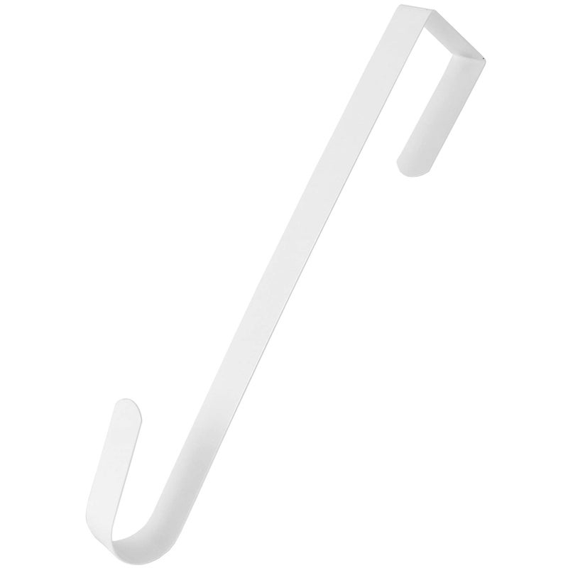R N' D Toys RND Over Door Wreath Hanger Hook  Thin Metal Overdoor Wreath Holder Seasonal Hanger Hooks for Front or Back Door White 12 