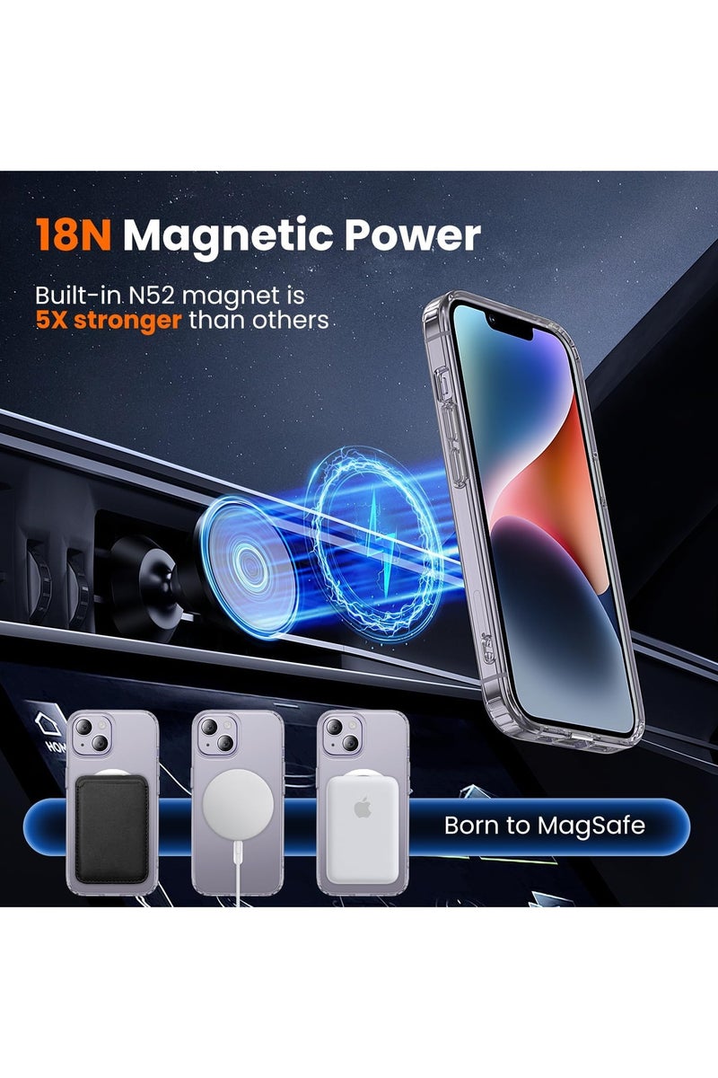 DUSALA 3 in 1 for iPhone 14 Plus Case Clear with MagSafe, Not Yellowing, Screen Protector*1 Camera Lens Protector*1, Military-Grade Protection for iPhone 14 Plus Phone Case 6.7 inch Clear - Image 4