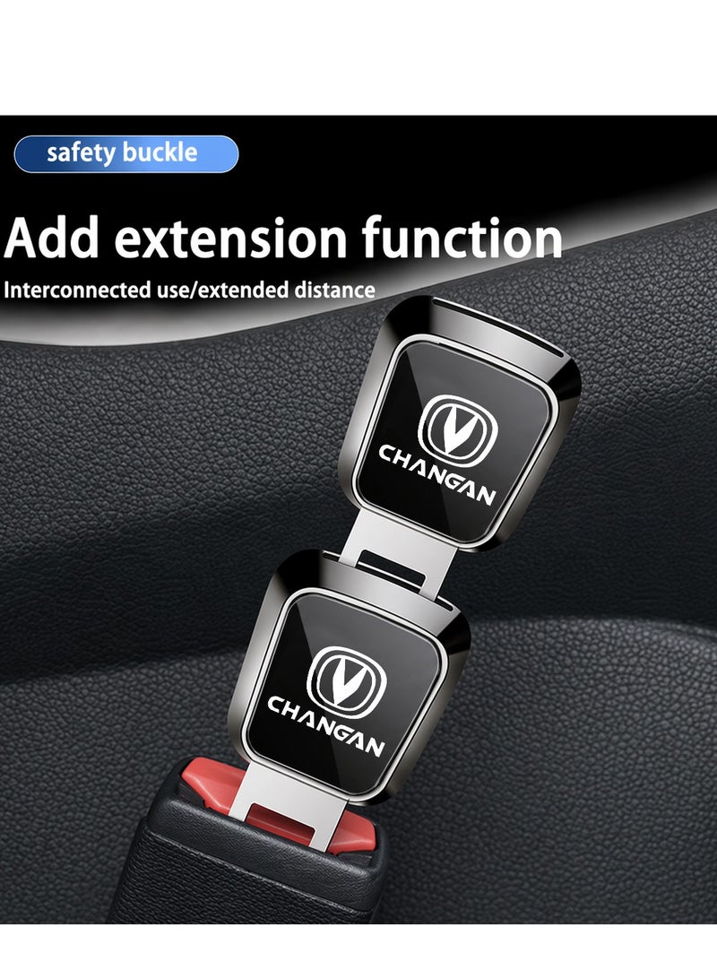 تشانجان طقم مشابك ومثبتات لأحزمة مقاعد سيارات CHANGAN (4 قطع) - أداة ضبط معدنية متعددة الاستخدامات، تعمل كمثبت وقاطع لصوت التنبيه، مصنوعة من سبيكة الزنك لتعزيز الأمان والراحة داخل السيارة. - Image 3