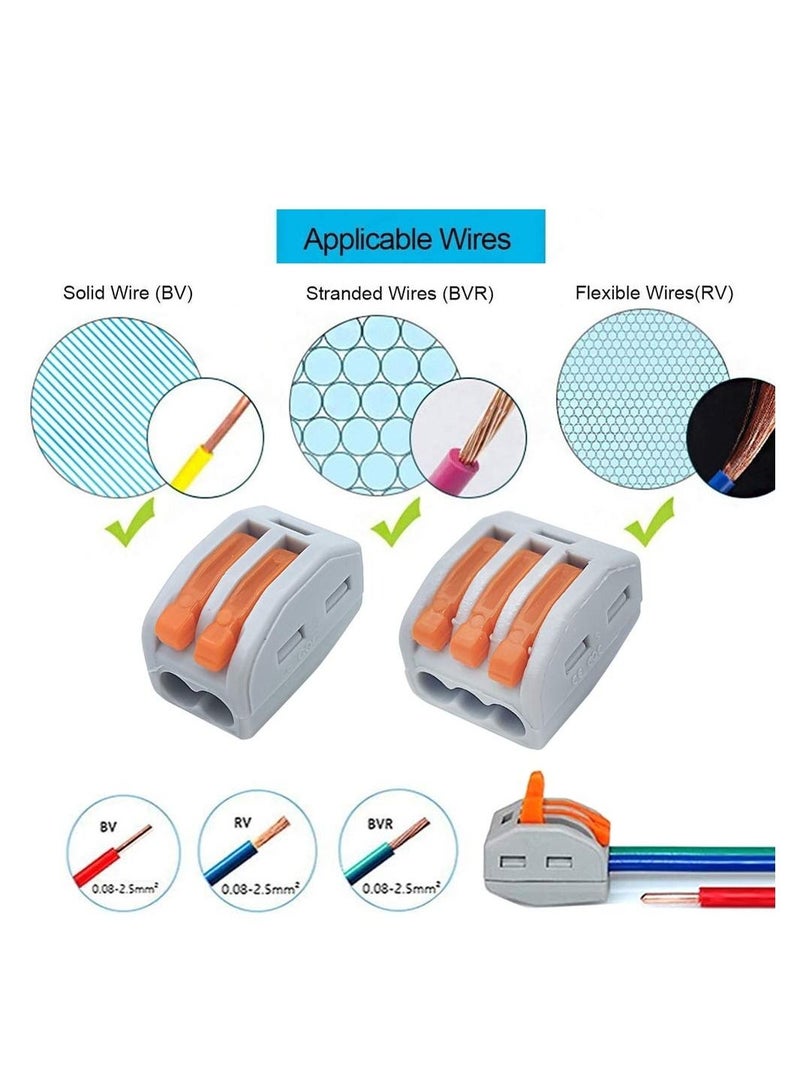 60-Piece Lever Nut Wire Connector Pack Quick Connection Terminal - Image 5