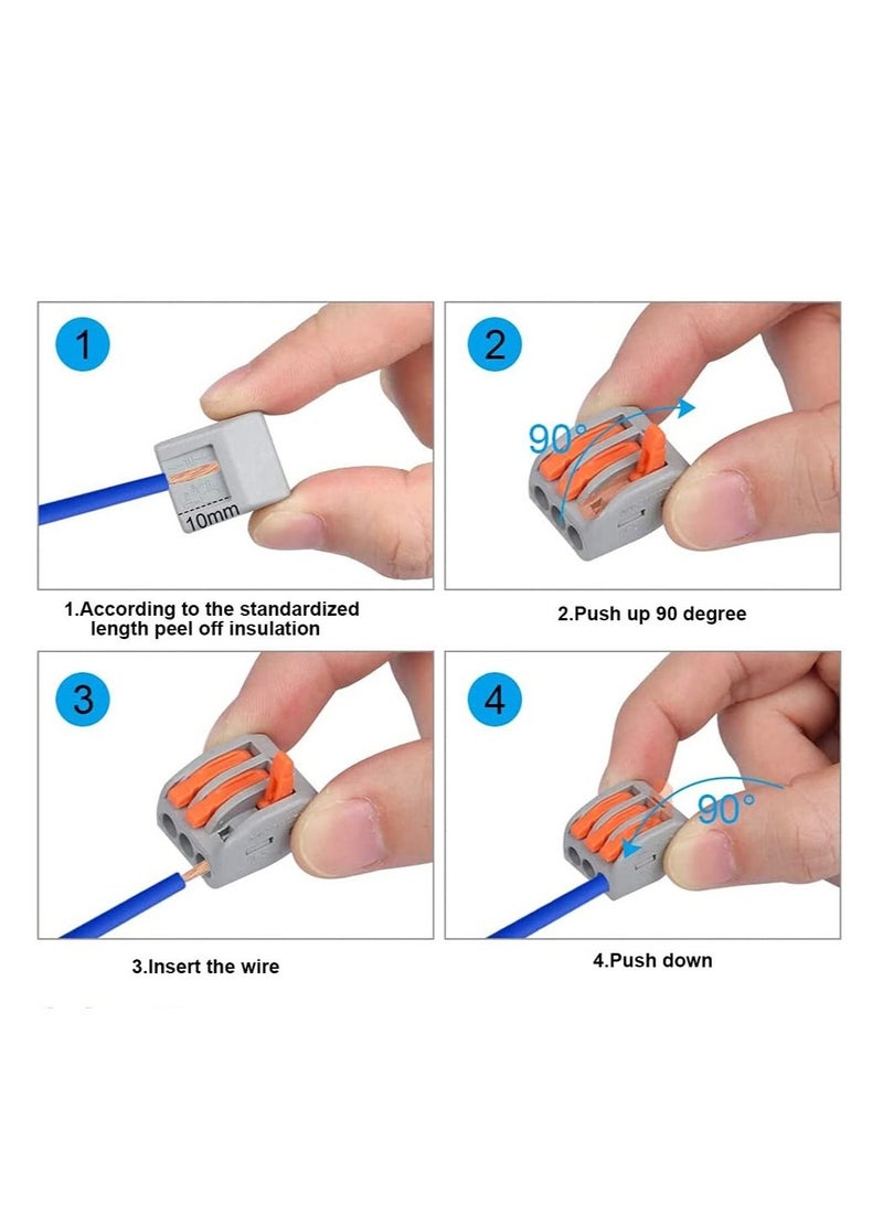 60-Piece Lever Nut Wire Connector Pack Quick Connection Terminal - Image 3