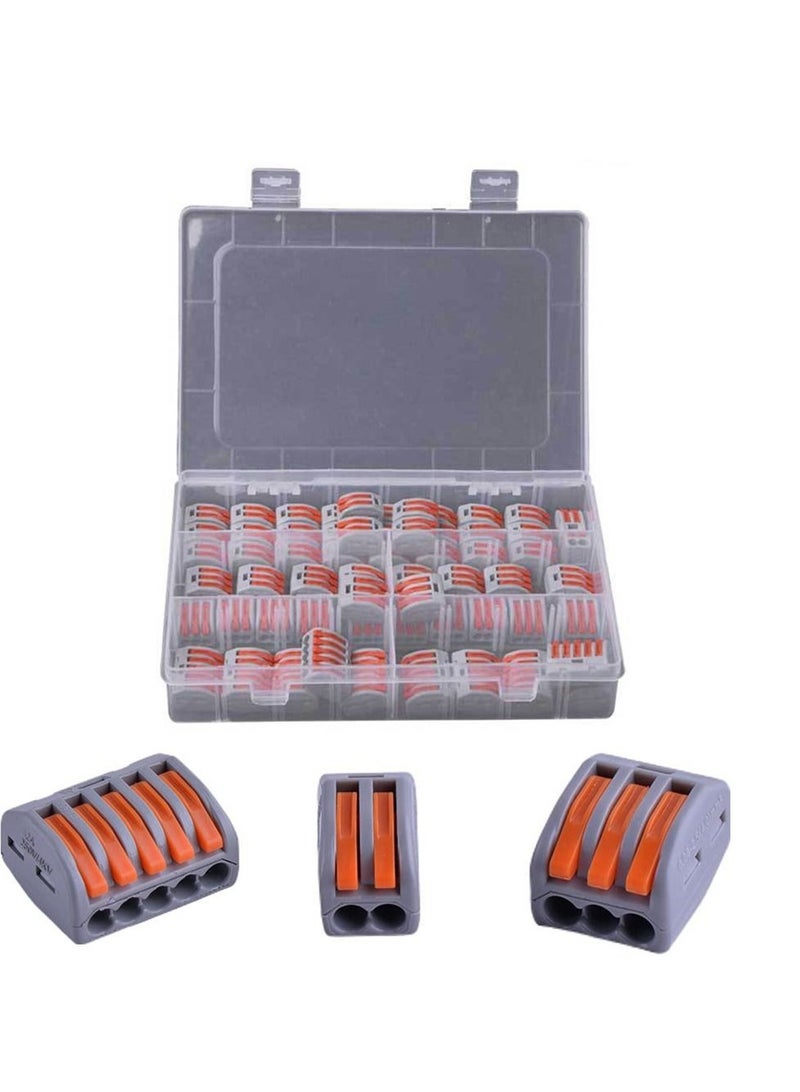 60-Piece Lever Nut Wire Connector Pack Quick Connection Terminal - Image 1