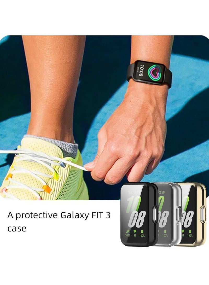 3 Pack Watch Screen Protector Compatible with Samsung Galaxy Fit 3 SM-R390 Cases, Soft TPU Face Cover Scratch Resistant Full Protective Bumper Set Ultra-Thin Smartwatch Accessories - Image 5