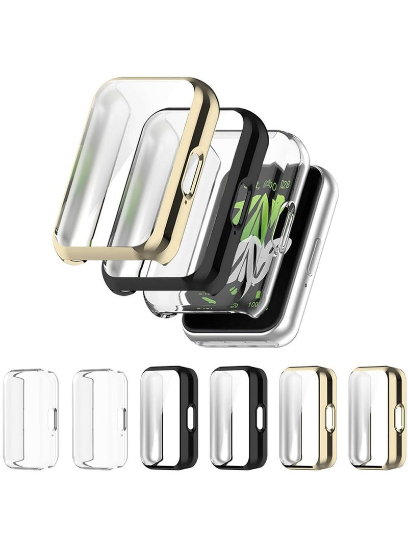 3 Pack Watch Screen Protector Compatible with Samsung Galaxy Fit 3 SM-R390 Cases, Soft TPU Face Cover Scratch Resistant Full Protective Bumper Set Ultra-Thin Smartwatch Accessories - Image 1