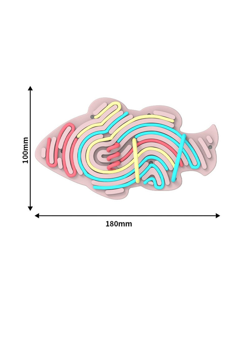 Small Fish Shaped Children'S Educational Toys To Relieve Anxiety And Relieve Stress Silicone Sensory Activity Board, Stimulate Children'S Imagination Educational Toys, Parent-Child Interactive Games - Image 3