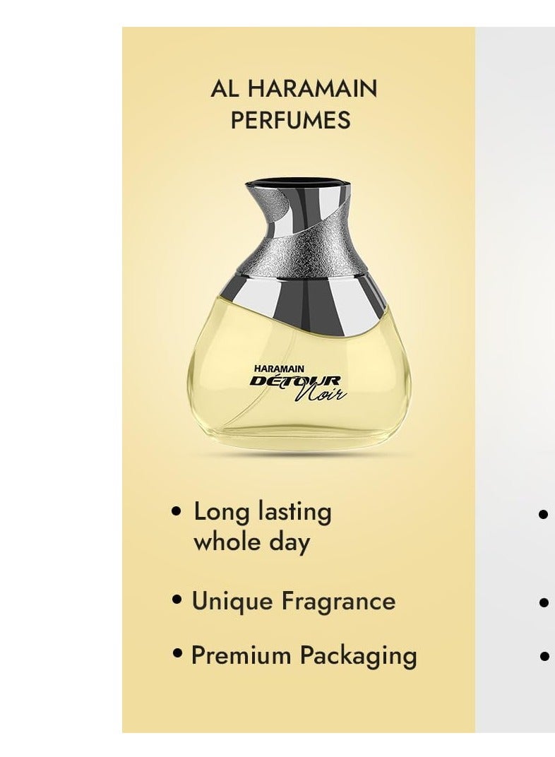 الحرمين ديتور نوار عطر للجنسين أو دو بارفان بخاخ 100 مل | عطر فاخر يدوم طويلاً | برائحة شرقية عنبرية حارة - Image 3