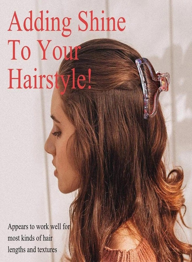 RHOSYN Imported Crystal Material Banana Hair Clips For Women (Multi Colour) Korean Hair Clutchers Acrylic Barrettes Juda Bun Shaper Hair Accessories (Multicolor 4) - Image 3