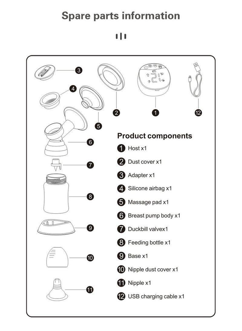 Generic - Automatic Breast Pump with Built In Feeding Bottle MY374 Rechargeable - Image 1
