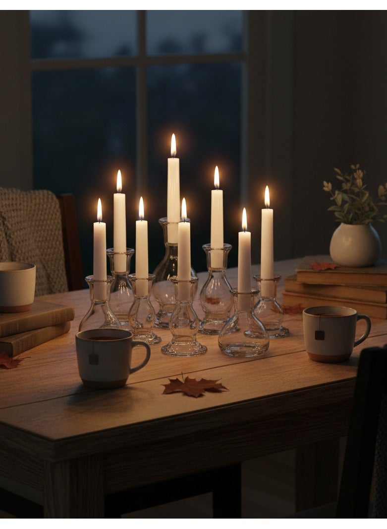 ريميل شموع بيضاء فاخرة - 16 قطعة | ارتفاع 19 سم وعرض 1.3 سم | لا تسيل وتدوم طويلاً (8 ساعات من الاحتراق) - Image 2