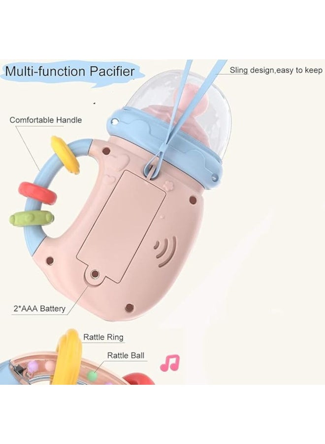 MiniMe Musical Baby Bottle Toy | 6–36 Months | Pink | Silicone & ABS | 7 Play Modes: Color & Digital & Sound & Animal & Instrumental & Music | Lightweight & Portable | BPA-Free & Non-Toxic - Image 5