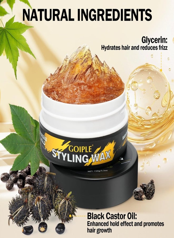 Goiple تحكم الحواف للنساء السود مع زيت الخروع والبيوتين - جل تحكم الحواف لتجعيد الشعر بقوة تثبيت عالية - شمع تصفيف الشعر غير دهني، غير متقشر، يدعم نمو الشعر، لجميع أنواع الشعر 5.3 أونصة - Image 2